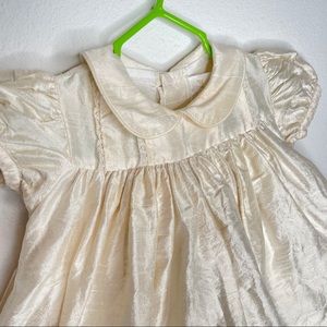 100% silk baby dress christening baptism 12 mo
